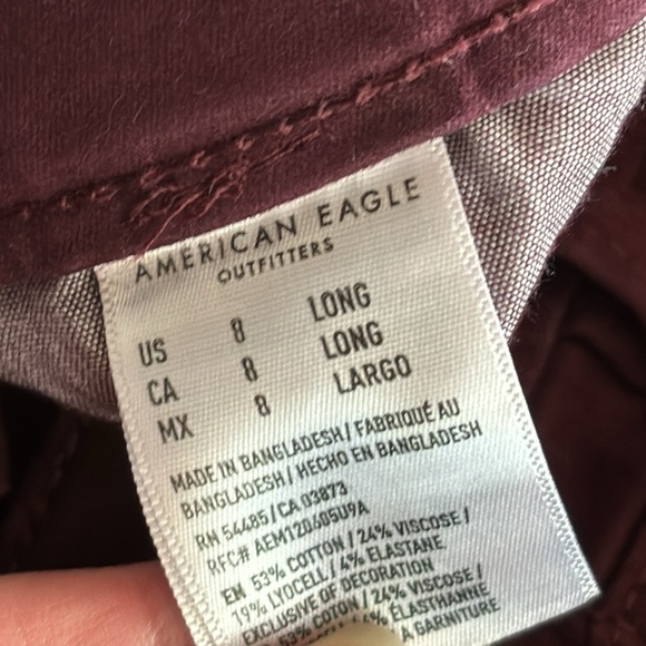 American Eagle maroon skinny jeans - Picture 5 of 5